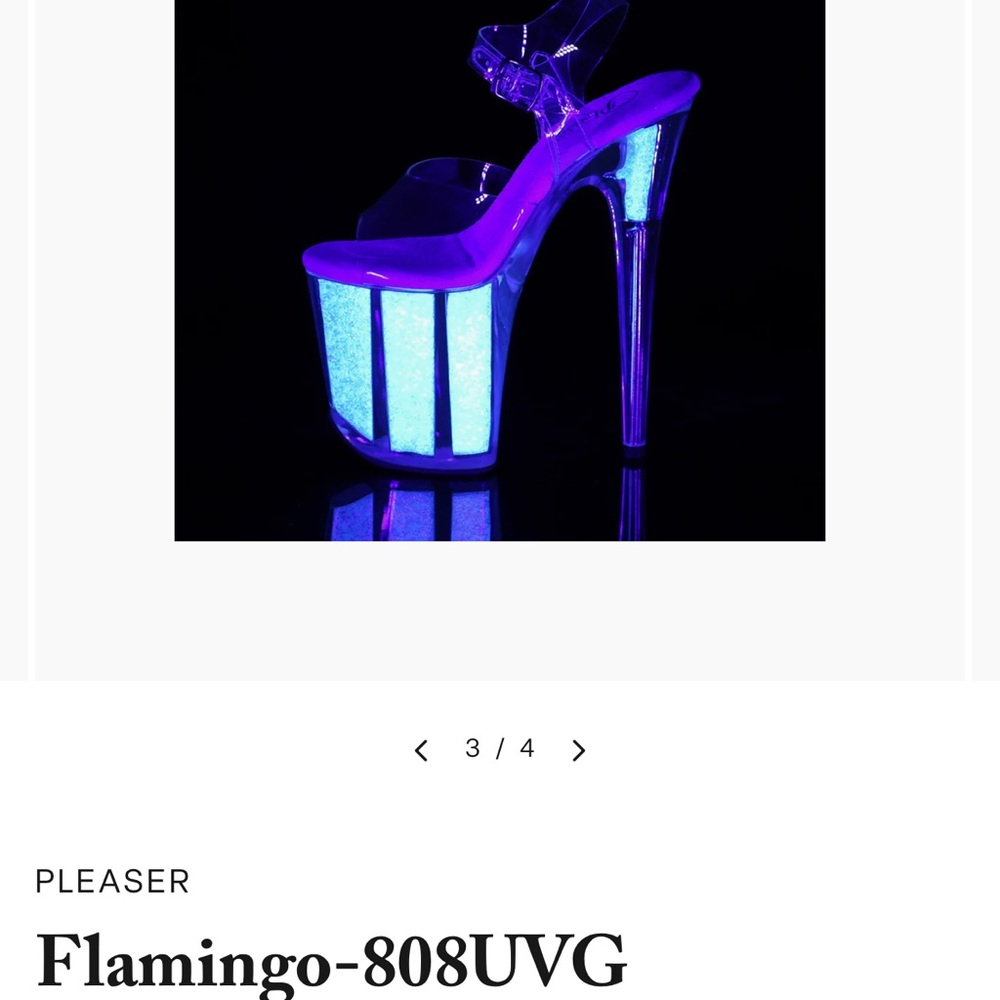 Pleaser Flamingo-808UVG Platform Shoes ( Brand: Pleasure Shoes )